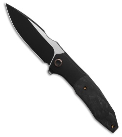 WE Knife Co. Archeozoic Interframe Lock Knife Black Ti/Shredded CF (4" Two-Tone)