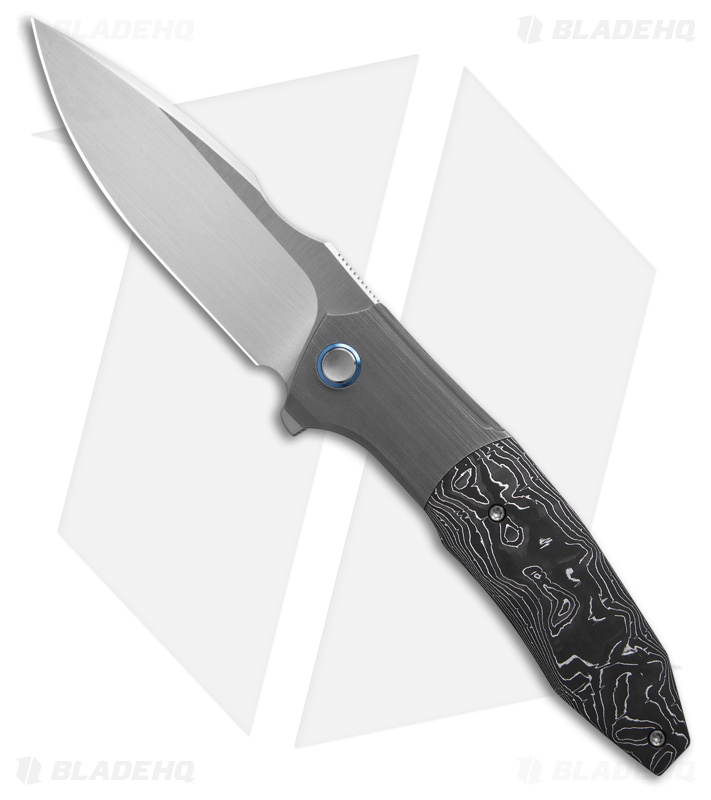 WE Knife Co. Archeozoic Interframe Lock Knife Ti + Aluminum Foil CF (4" Satin)