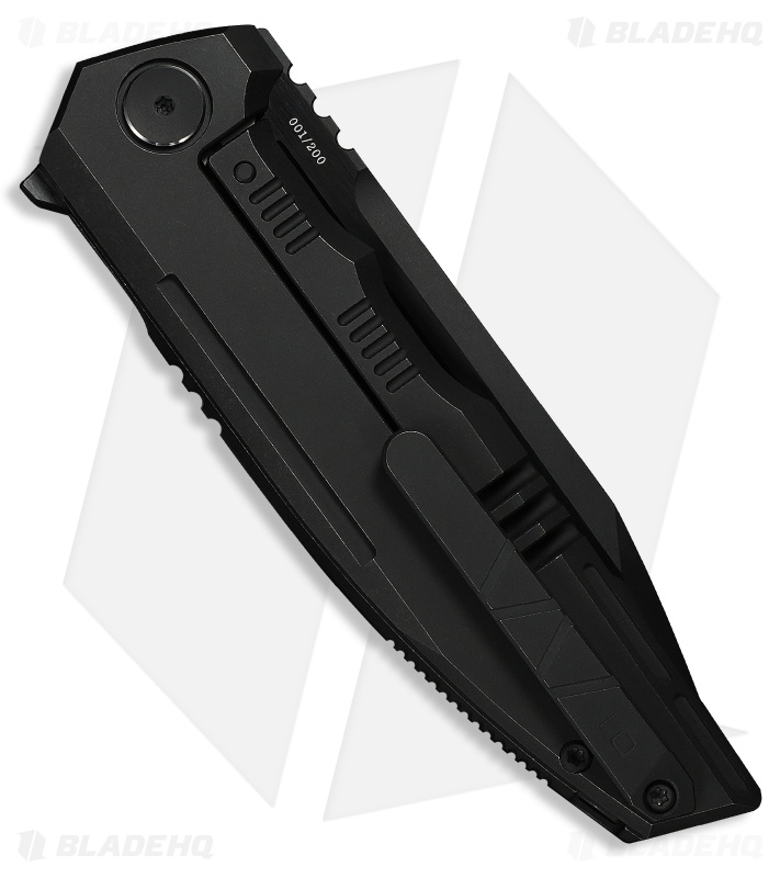 WE Knife Co. Breach Frame Lock Knife Black Titanium (3.9" Black SW/Black Brush)