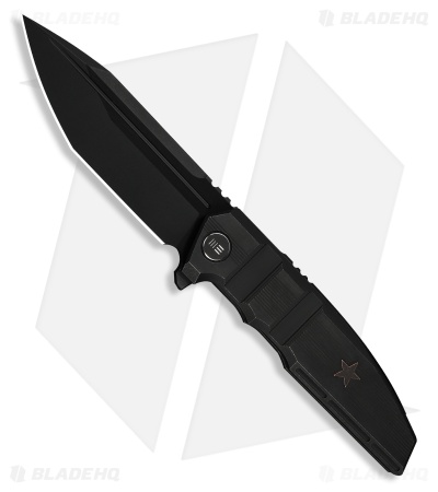WE Knife Co. Breach Frame Lock Knife Black Titanium (3.9" Black SW/Black Brush)