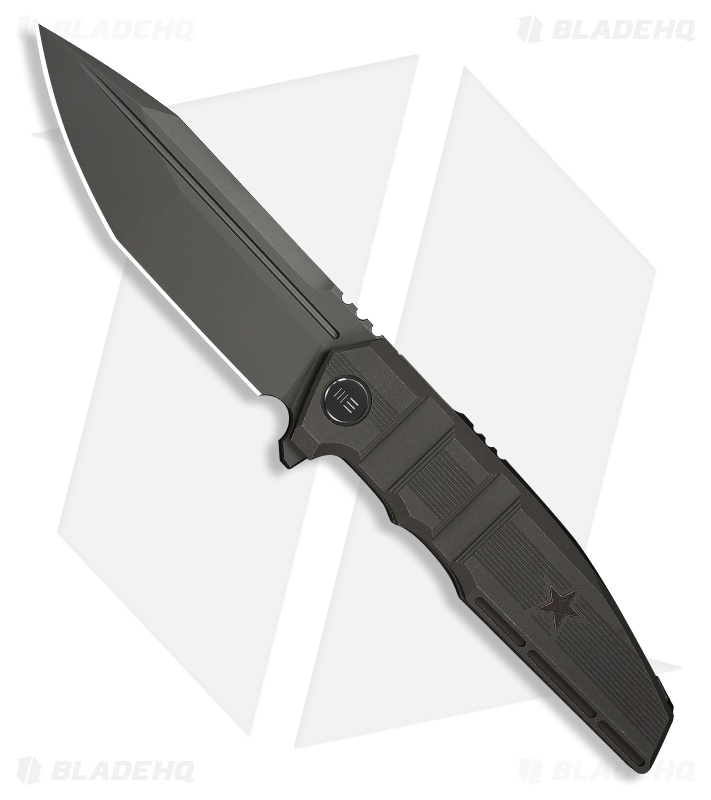 WE Knife Co. Breach Frame Lock Knife Charcoal Gray Ti (3.9" Dark Gray SW)