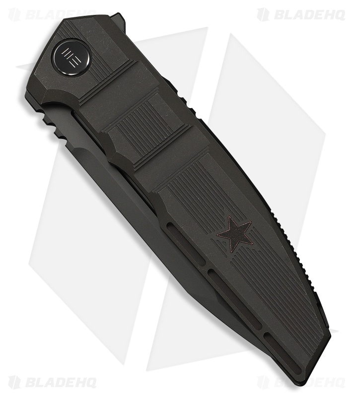 WE Knife Co. Breach Frame Lock Knife Charcoal Gray Ti (3.9" Dark Gray SW)