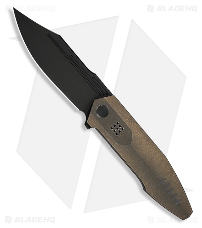 WE Knife Co. Flight Line Liner Lock Knife Bronze Titanium (3.8" Black Stonewash)
