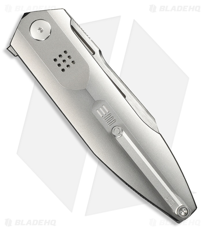 WE Knife Co. Flight Line Liner Lock Knife Polished BB Titanium (3.8" Satin)
