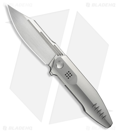 WE Knife Co. Flight Line Liner Lock Knife Polished BB Titanium (3.8" Satin)