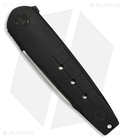 WE Knife Co. Hull Liner Lock Knife Black Ti & Endcap (3.9" Black SW/Satin)