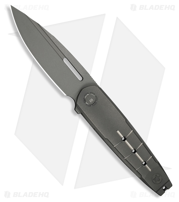WE Knife Co. Hull Liner Lock Knife Gray Ti & Endcap (3.9" Gray Stonewash)