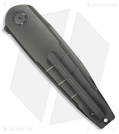 WE Knife Co. Hull Liner Lock Knife Gray Ti & Endcap (3.9" Gray Stonewash)