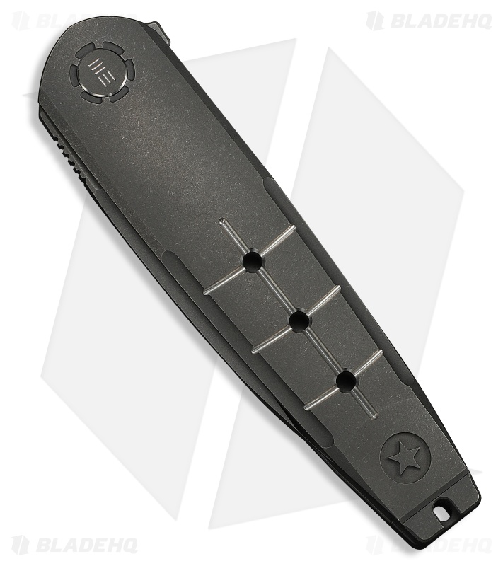 WE Knife Co. Hull Liner Lock Knife Gray Ti & Endcap (3.9" Gray Stonewash)