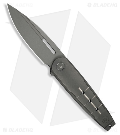 WE Knife Co. Hull Liner Lock Knife Gray Ti & Endcap (3.9" Gray Stonewash)