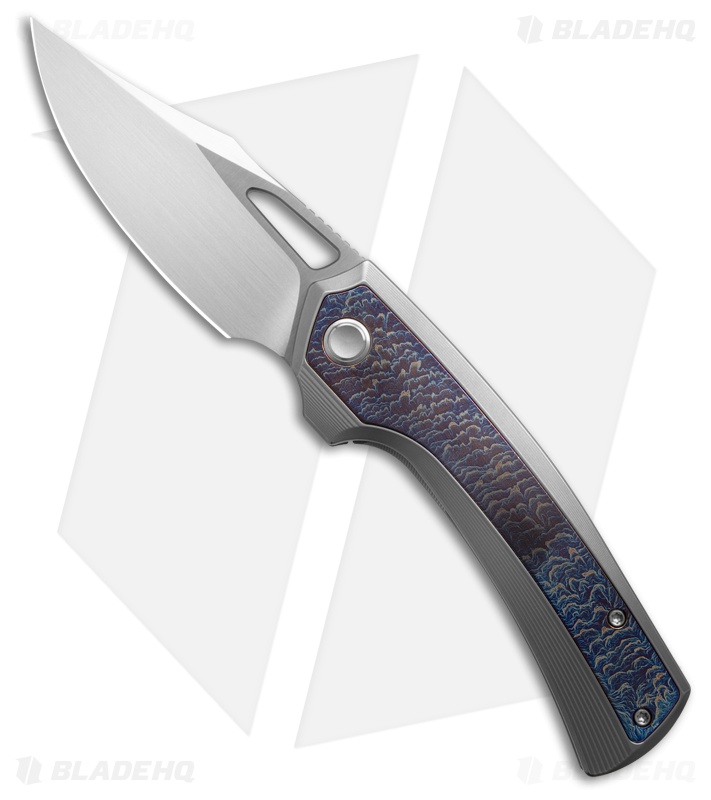 WE Knife Co. Nefaris Frame Lock Knife Polished BB Ti + Flame Ti (3.5" Satin)