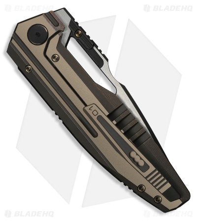 WE Knife Co. Reveille Frame Lock Knife Bronze Titanium (3.8" Black SW/Satin)