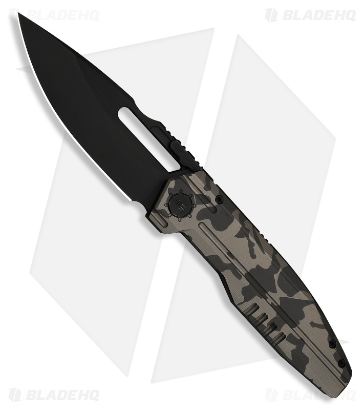 WE Knife Co. Reveille Frame Lock Knife Desert Terrain Titanium (3.8" Black SW)