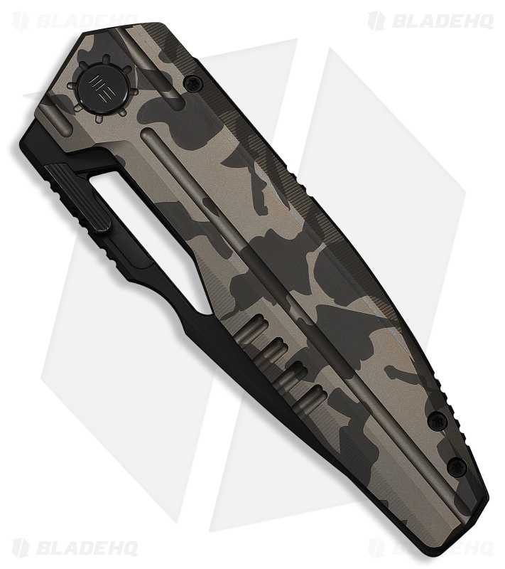 WE Knife Co. Reveille Frame Lock Knife Desert Terrain Titanium (3.8" Black SW)