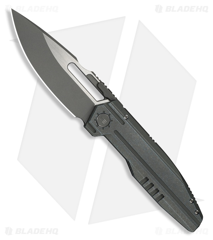 WE Knife Co. Reveille Frame Lock Knife Olive Gray Titanium (3.8" Gray SW/Satin)
