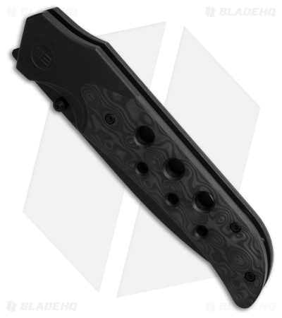 WE Knife Co. WE-Guthrie Frame Lock Knife Black Ti + Rose CF (3.9" Black SW)