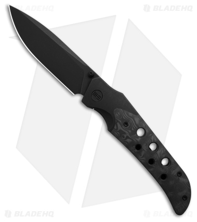 WE Knife Co. WE-Guthrie Frame Lock Knife Black Ti + Rose CF (3.9" Black SW)