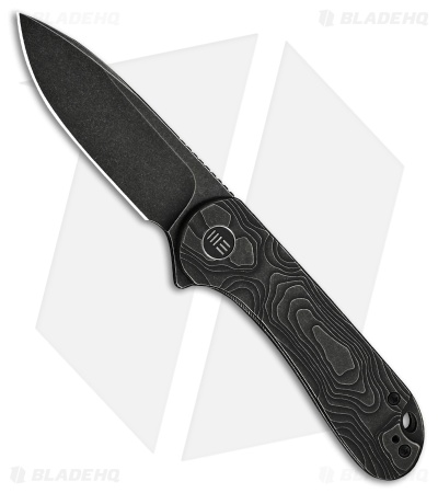 WE Knife Co. Elementum Frame Lock Knife Black Titanium (3" Black SW MagnaCut)