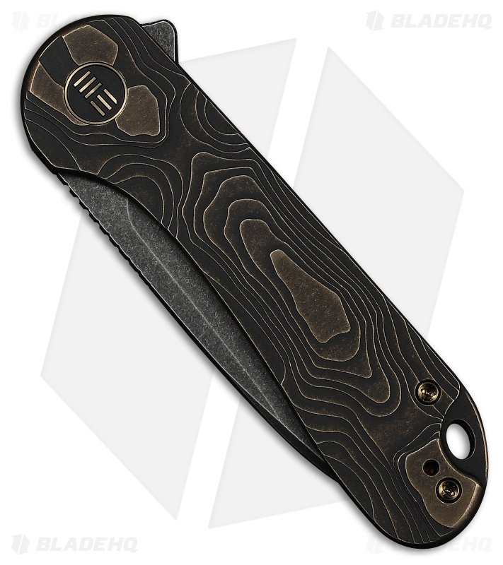 WE Knife Co. Elementum Frame Lock Knife Black/Bronze Ti (3" Black SW MagnaCut)