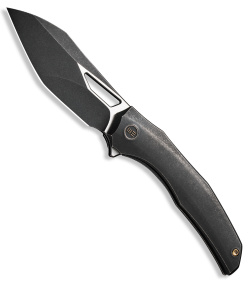 WE Knife Co. Ignio Frame Lock Knife Black SW Titanium (3.5" Two-Tone)