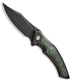 WE Knife Co. Orpheus Knife Dark Bronze/Ti Jungle Wear CF Inlay (3.5" Black SW)