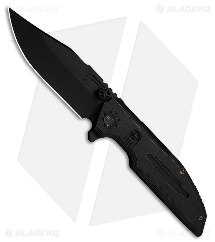 WE Knife Co. Muster Frame Lock Knife Black Titanium (3.8" Black SW)