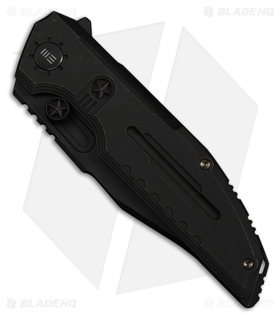 WE Knife Co. Muster Frame Lock Knife Black Titanium (3.8" Black SW)