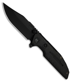 WE Knife Co. Muster Frame Lock Knife Black Titanium (3.8" Black SW)