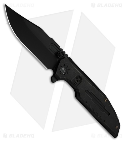 WE Knife Co. Muster Frame Lock Knife Black Titanium (3.8" Black SW)