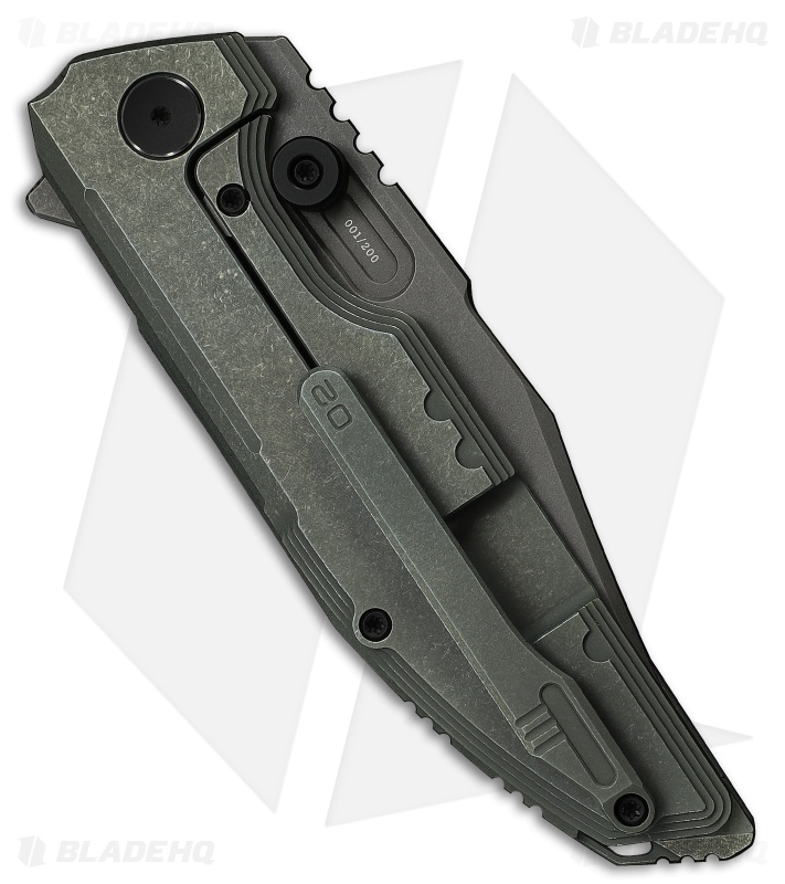 WE Knife Co. Muster Frame Lock Knife Olive Gray Titanium (3.8" Gray SW)