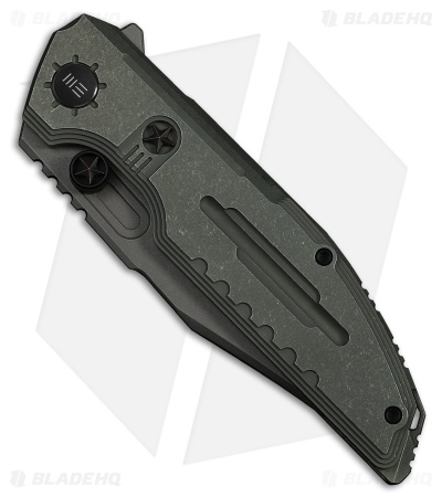 WE Knife Co. Muster Frame Lock Knife Olive Gray Titanium (3.8" Gray SW)