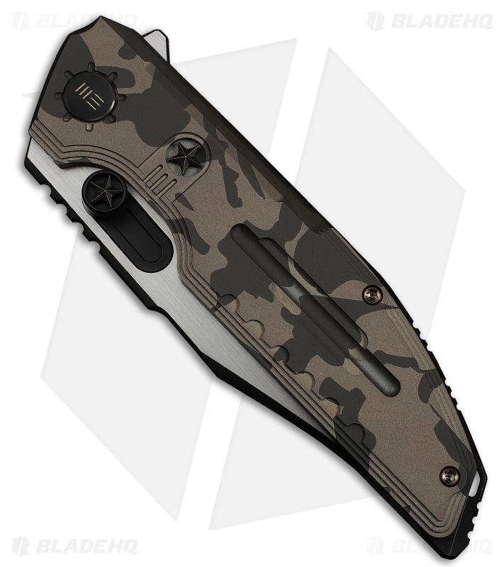 WE Knife Co. Muster Frame Lock Knife Desert Terrain Titanium (3.8" Two-Tone)