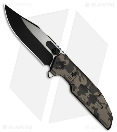 WE Knife Co. Muster Frame Lock Knife Desert Terrain Titanium (3.8" Two-Tone)