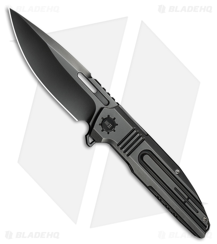WE Knife Co. Tracks Frame Lock Knife Polished Gray Titanium (3.9" Polished Gray)
