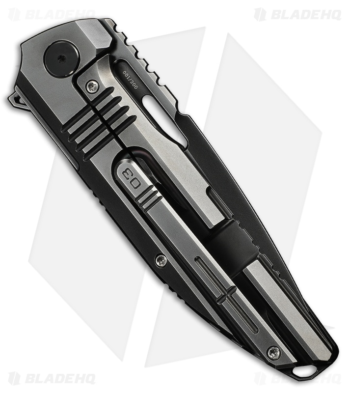 WE Knife Co. Tracks Frame Lock Knife Polished Gray Titanium (3.9" Polished Gray)