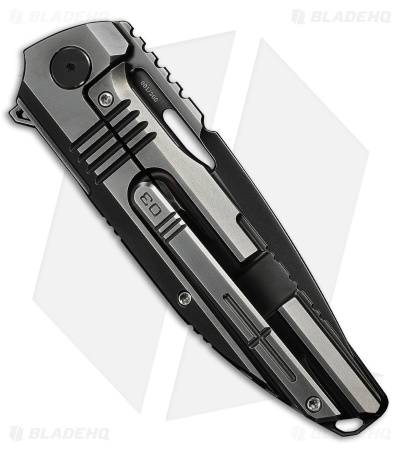 WE Knife Co. Tracks Frame Lock Knife Polished Gray Titanium (3.9" Polished Gray)