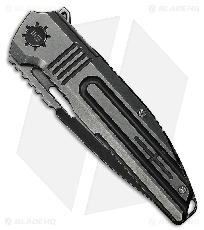 WE Knife Co. Tracks Frame Lock Knife Polished Gray Titanium (3.9" Polished Gray)