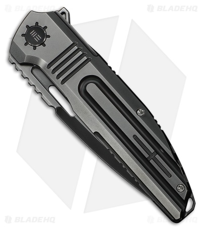 WE Knife Co. Tracks Frame Lock Knife Polished Gray Titanium (3.9" Polished Gray)