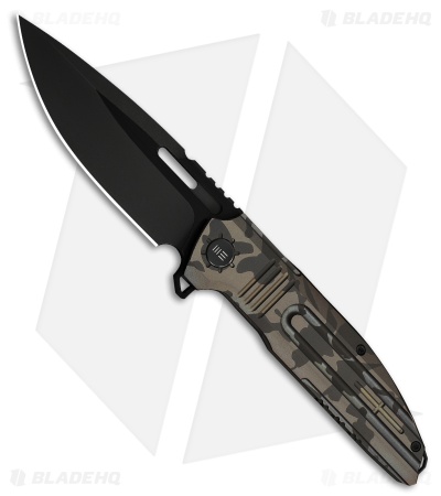 WE Knife Co. Tracks Frame Lock Knife Desert Terrain Titanium (3.9" Black SW)