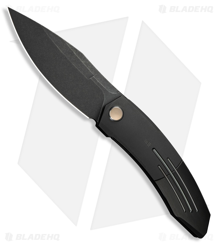 WE Knife Co. Sine Wave Liner Lock Knife Black Titanium (3.9" Black SW)