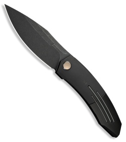WE Knife Co. Sine Wave Liner Lock Knife Black Titanium (3.9" Black SW)