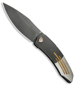 WE Knife Co. Sine Wave Liner Lock Knife Polished Gray/Satin Titanium (3.9" Gray)