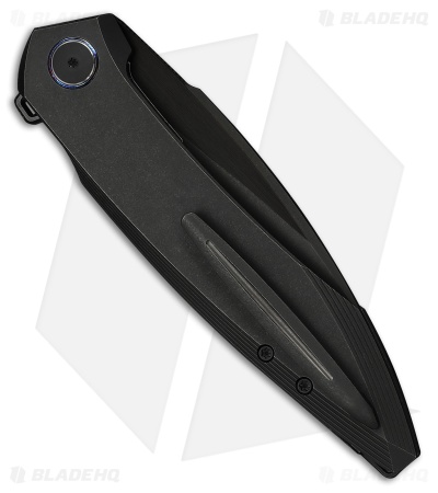 WE Knife Co. Fluxor Liner Lock Knife Black Titanium (4" Black SW/Black Brushed)