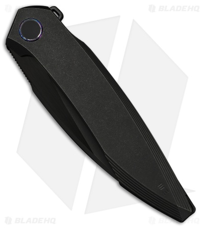 WE Knife Co. Fluxor Liner Lock Knife Black Titanium (4" Black SW/Black Brushed)