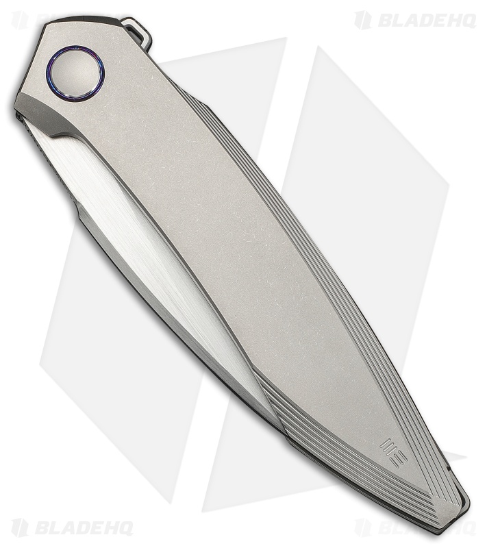 WE Knife Co. Fluxor Liner Lock Knife Gray Titanium (4" Hand Satin)