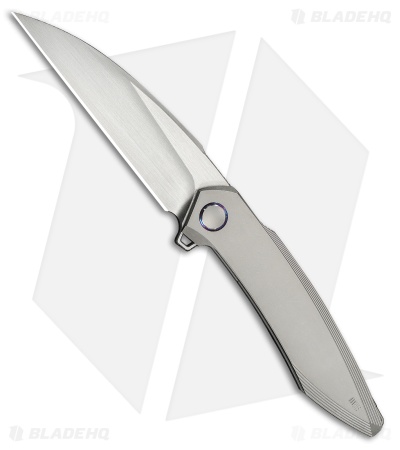 WE Knife Co. Fluxor Liner Lock Knife Gray Titanium (4" Hand Satin)