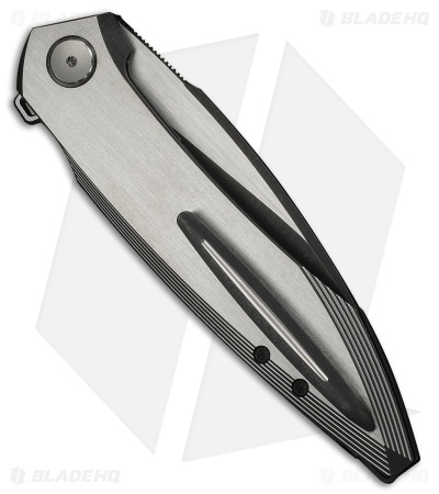 WE Knife Co. Fluxor Liner Lock Knife Two-Tone Black/Satin Titanium (4" Two-Tone)