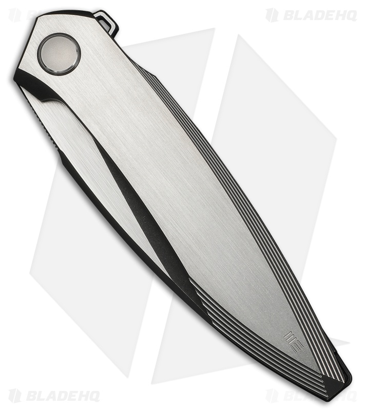 WE Knife Co. Fluxor Liner Lock Knife Two-Tone Black/Satin Titanium (4" Two-Tone)