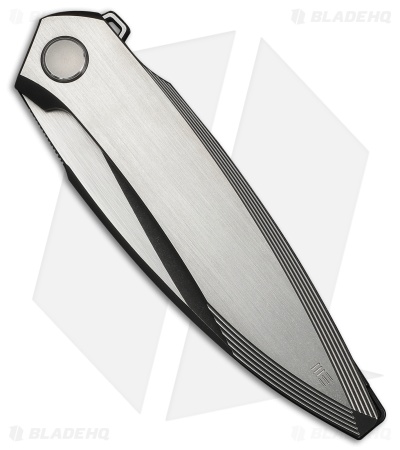 WE Knife Co. Fluxor Liner Lock Knife Two-Tone Black/Satin Titanium (4" Two-Tone)