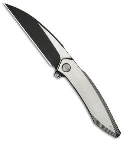 WE Knife Co. Fluxor Liner Lock Knife Two-Tone Black/Satin Titanium (4" Two-Tone)